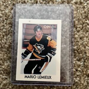 1987 O Pee Chee Mario Lemieux Mini Card